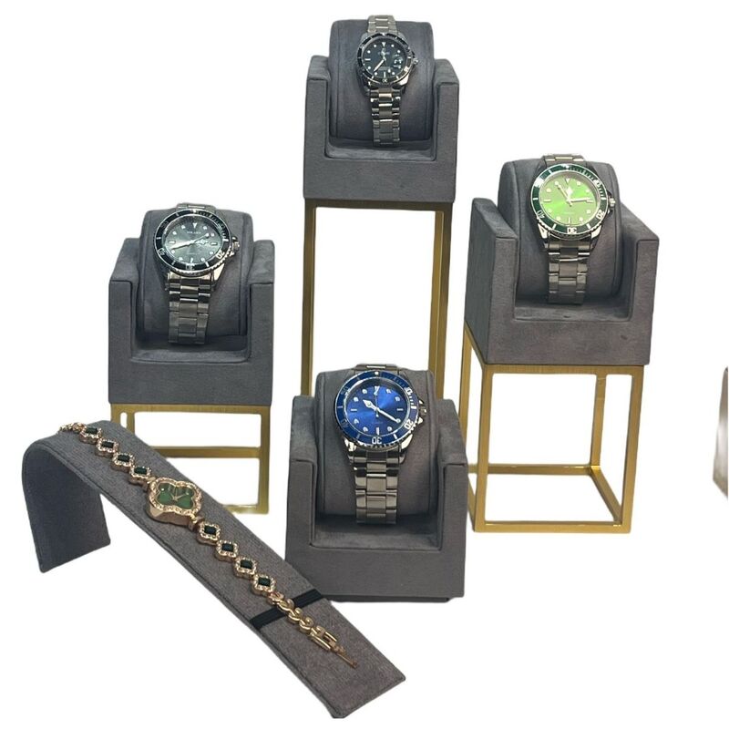 Rolex metal watch display window, live streaming props, display stand, storage rack, watch holder, high-grade gray display rack