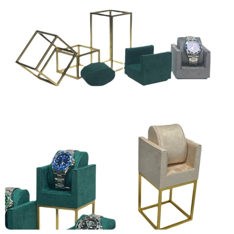 Rolex metal watch display window, live streaming props, display stand, storage rack, watch holder, high-grade gray display rack