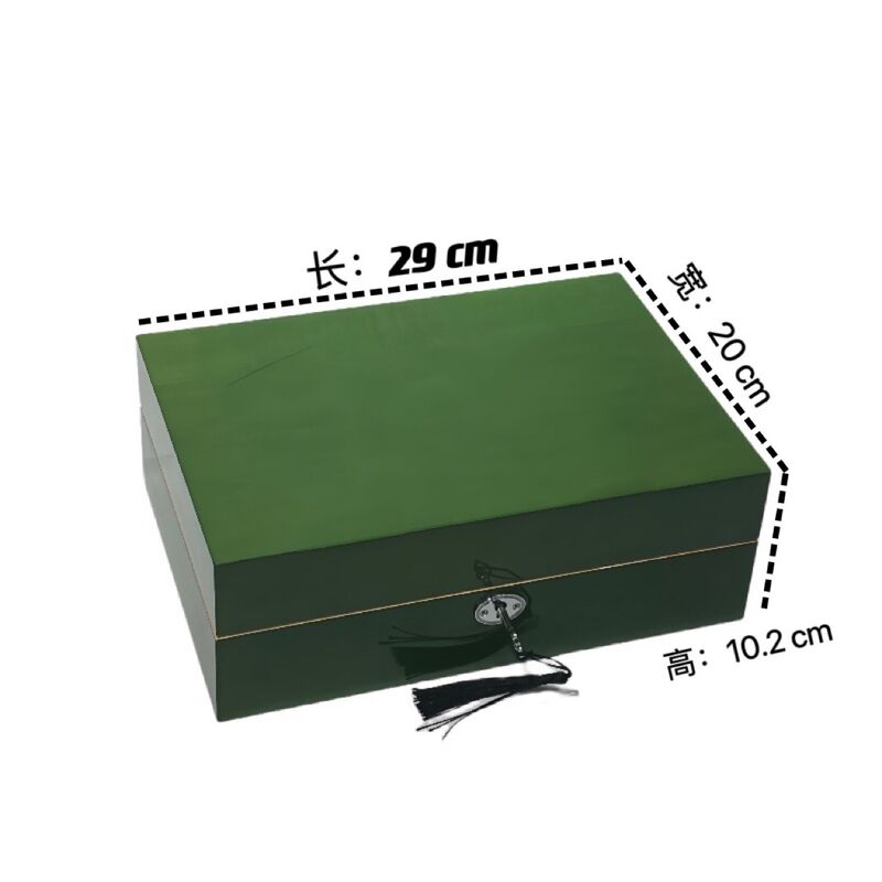 High end green painted wooden 10 seater green water ghost watch storage box gift packaging watch gift box environmentally friendly material