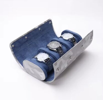 Luxury Leather Watch Boxes Personalized Travel Watch Case Roll For 3 Watches